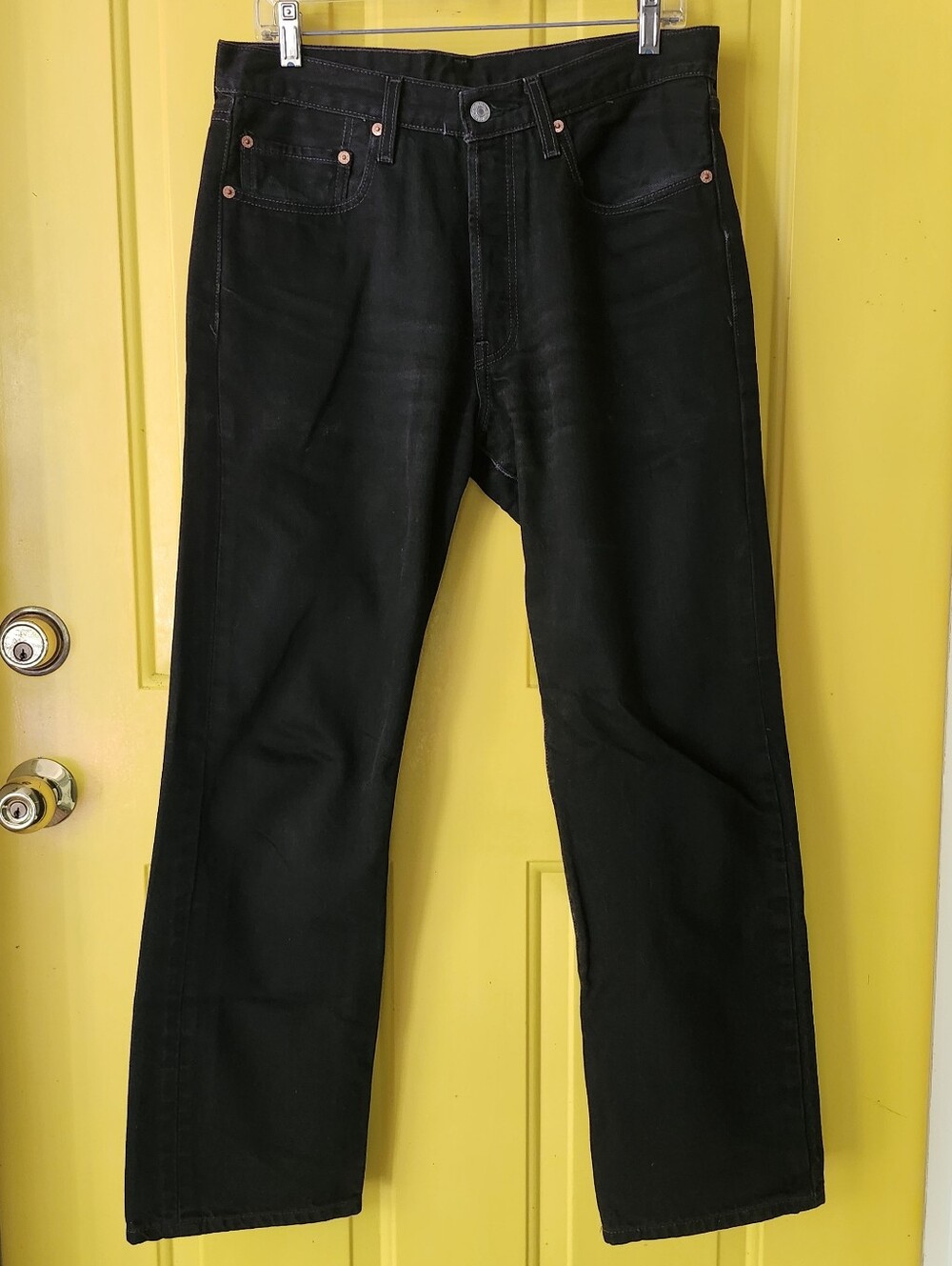 Vintage Levis '04 501 Jeans Mens Original Fit Black Wash Button Fly Denim 32x30